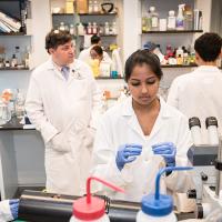 Medical professionals working in a lab.